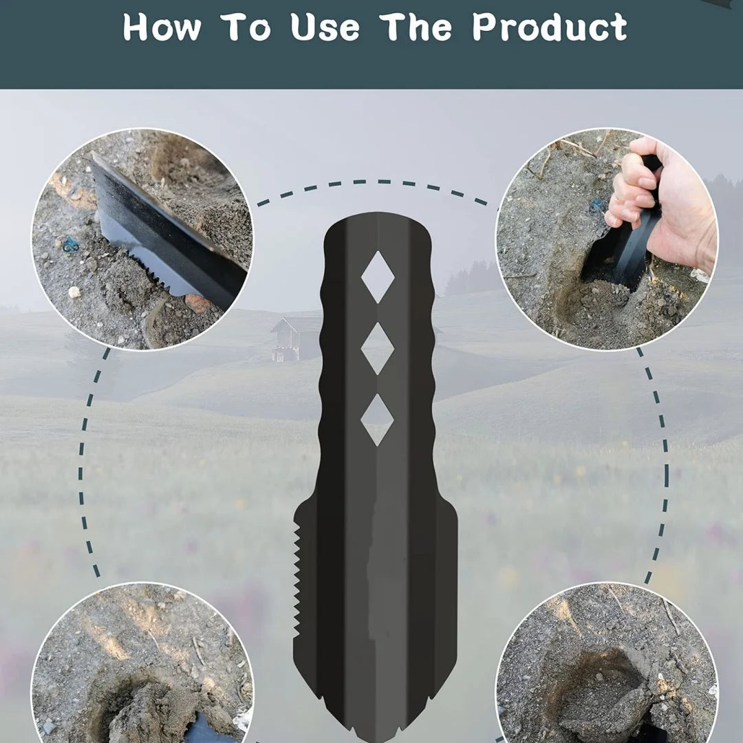 Ultralight Backpacking Trowel Shovel Small Potty Multitool with Longer