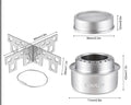Camping Stove Portable Mini Aluminum Alloy Alcohol Stove with Lid